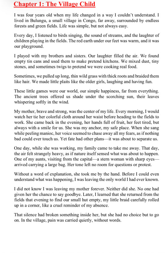 “ A Disrupted childhood “ By Umm Wassim