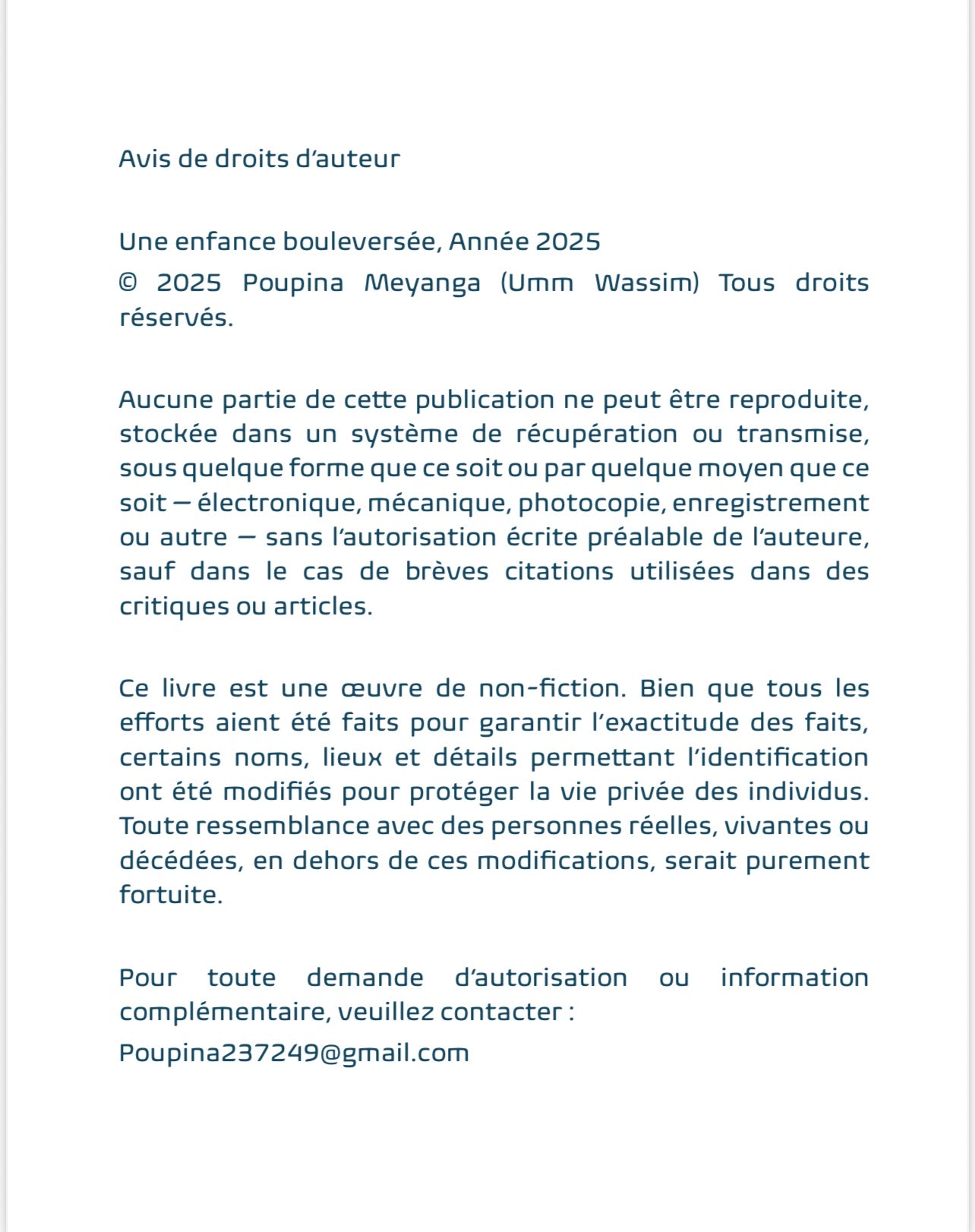 Autobiographie : Une enfance bouleversée , UMM WASSIM ebook