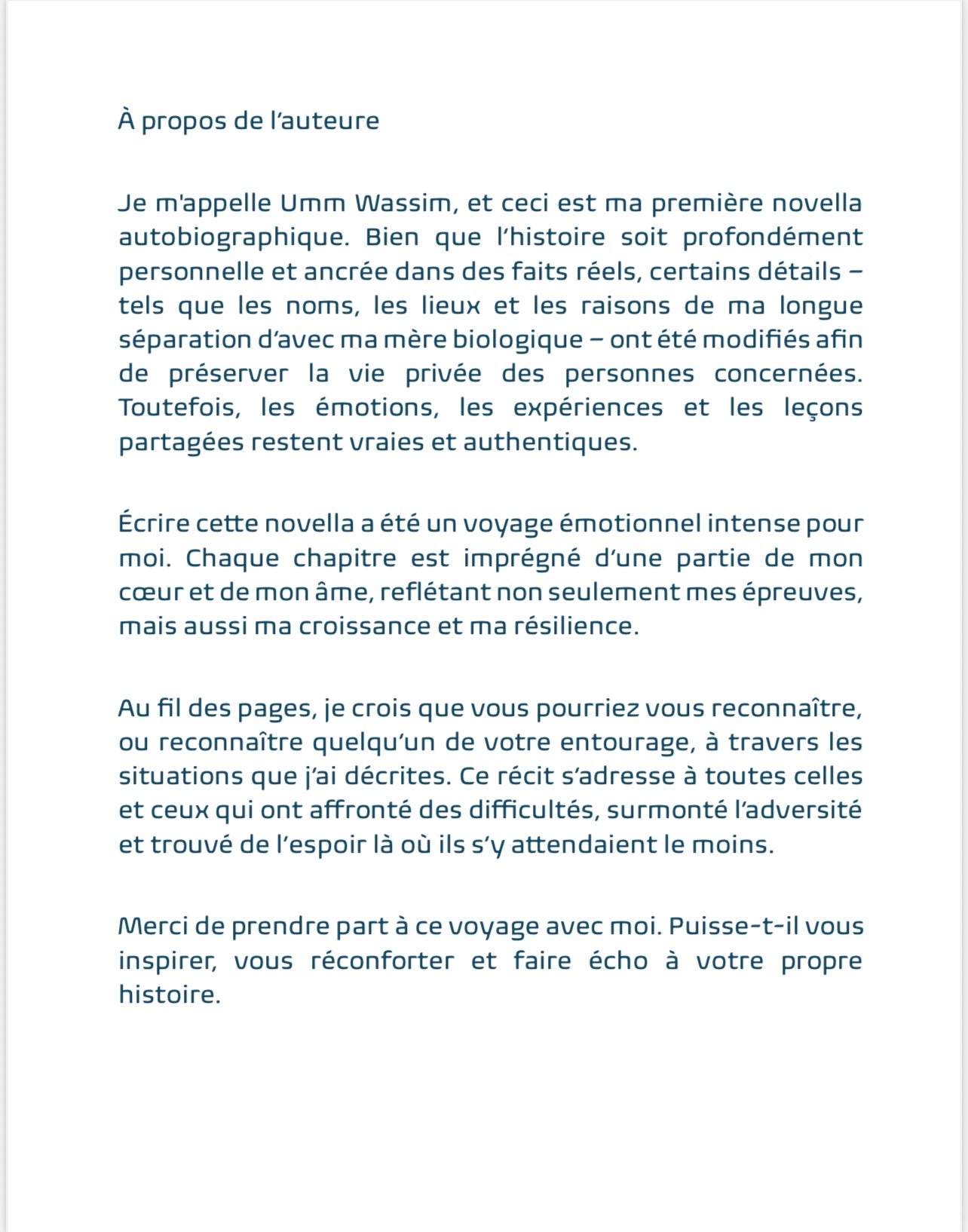 Autobiographie : Une enfance bouleversée , UMM WASSIM ebook